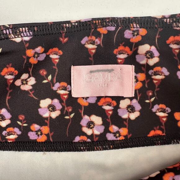 Giambattista Valli NWT Made in Italy Dark Floral Structured Seaming Leggings 6 8 - Picture 6 of 12